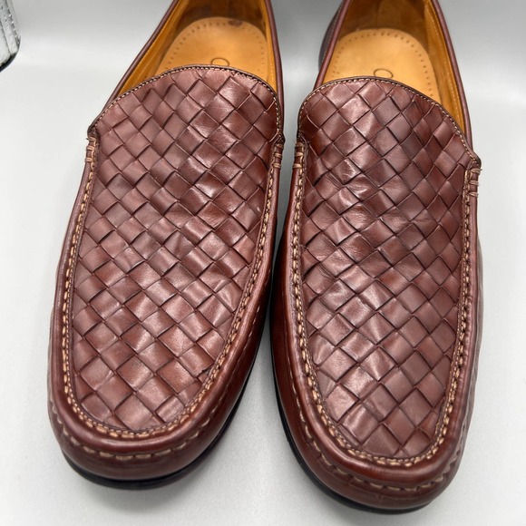 Cole Haan Mens Pinch woven leather loafer in chestnut sz 10 main image 7